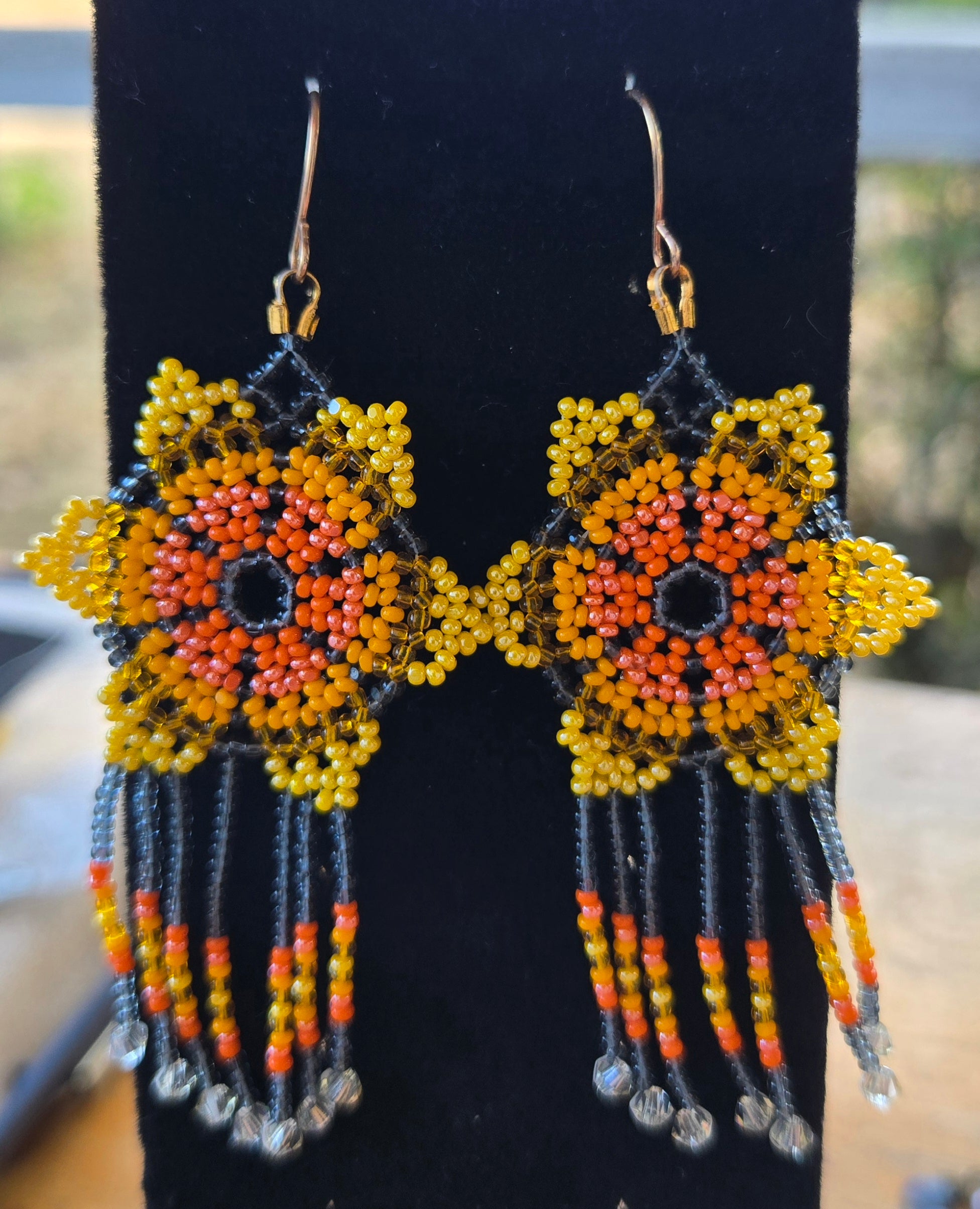 Beaded Sunset Flowers