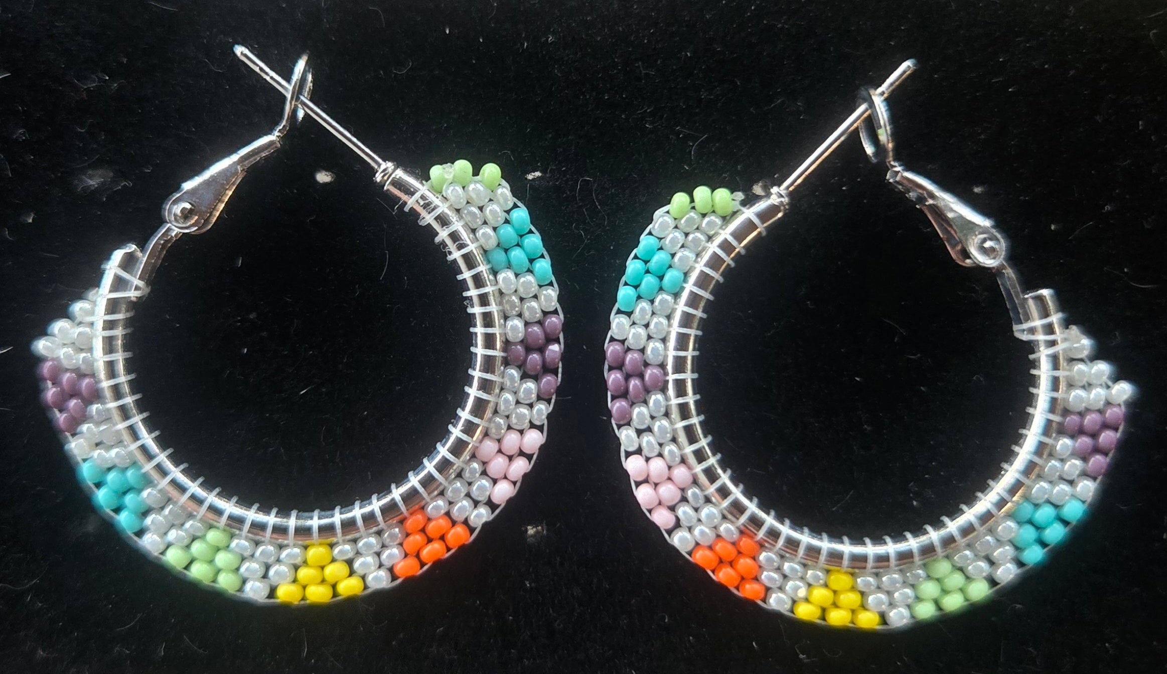 Beaded Hoops Medium