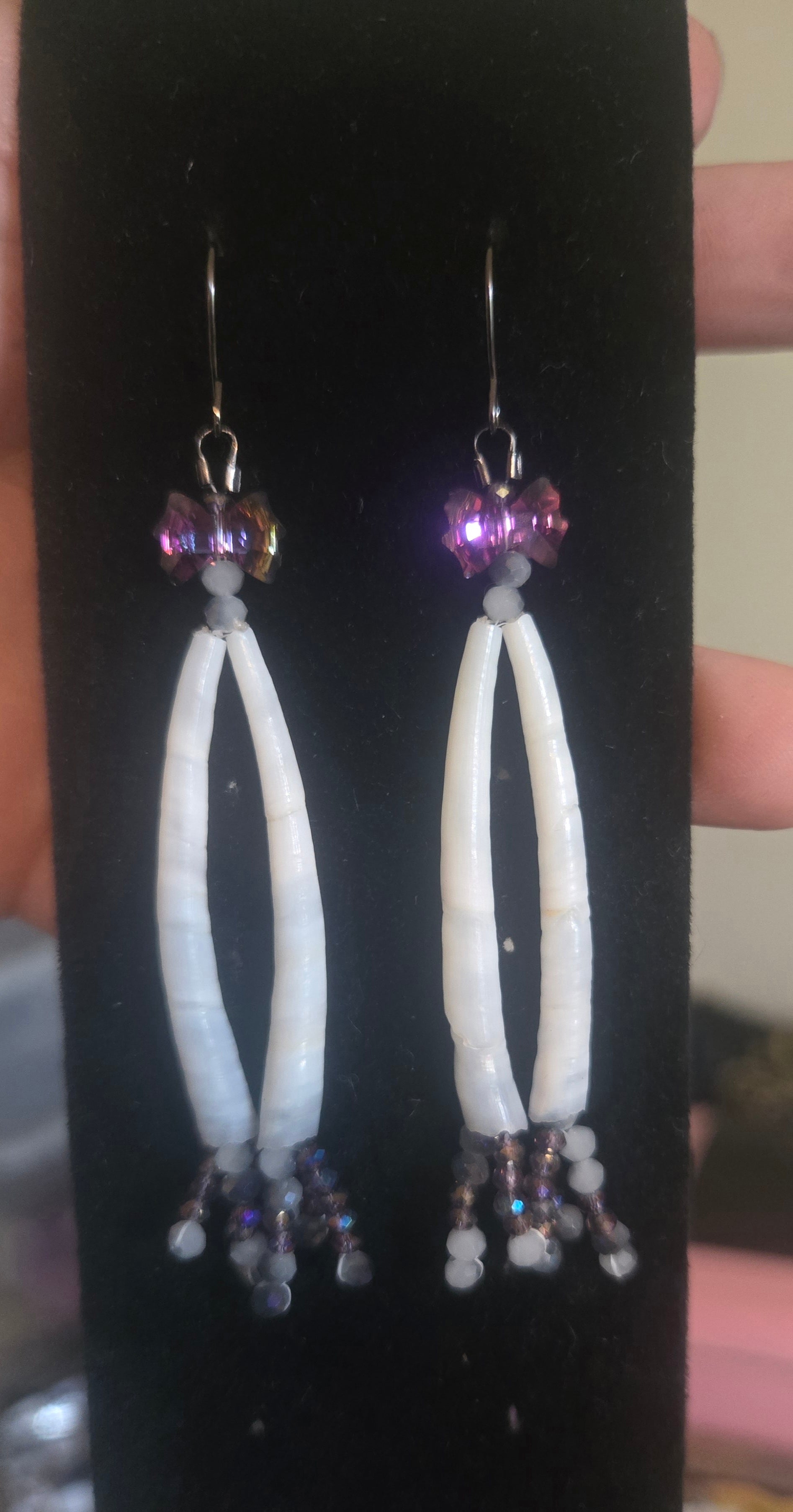 Dentalium Bow-Dangles (Style 2)